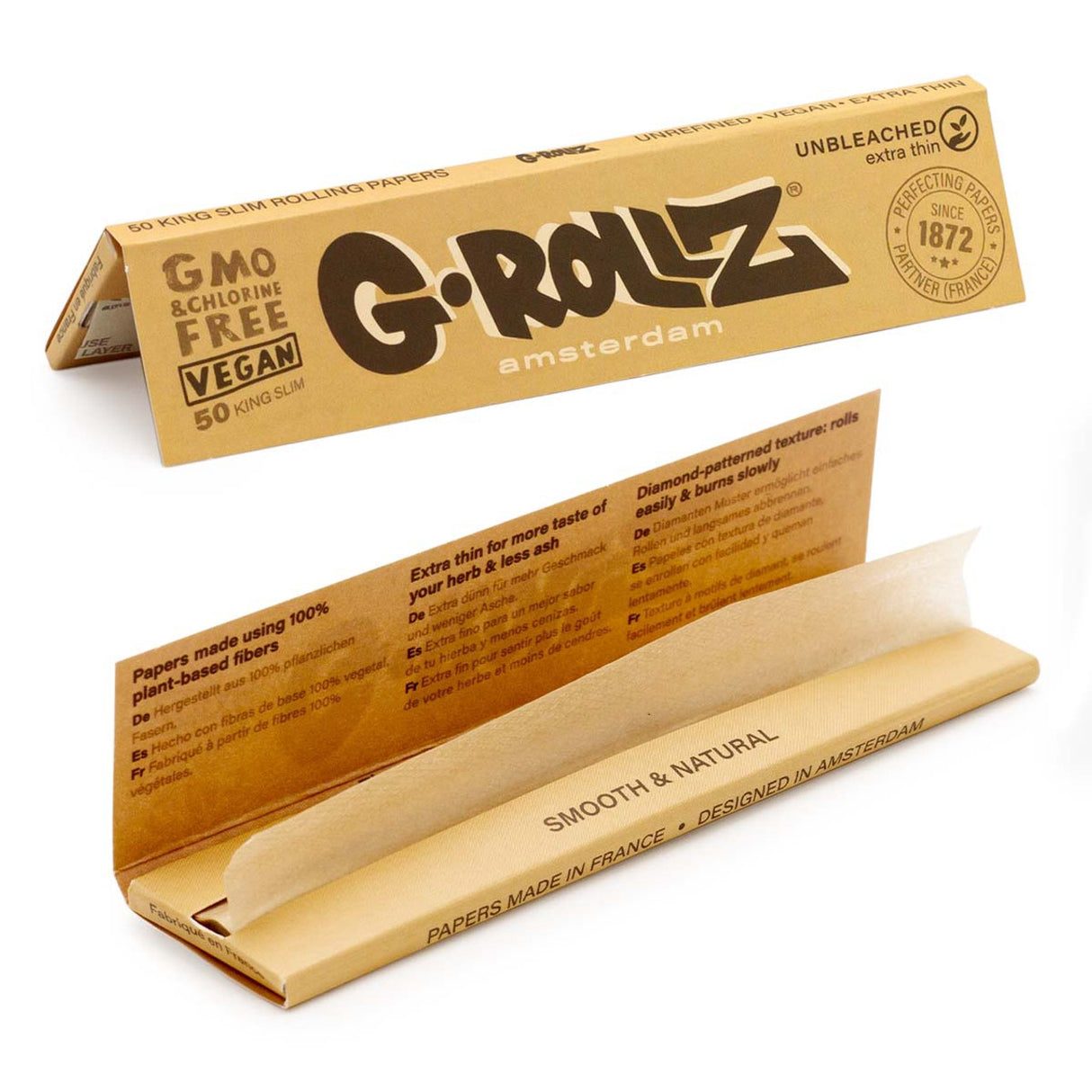 G Rollz Papers - Unbleached Papers Extra Slim (King Size)