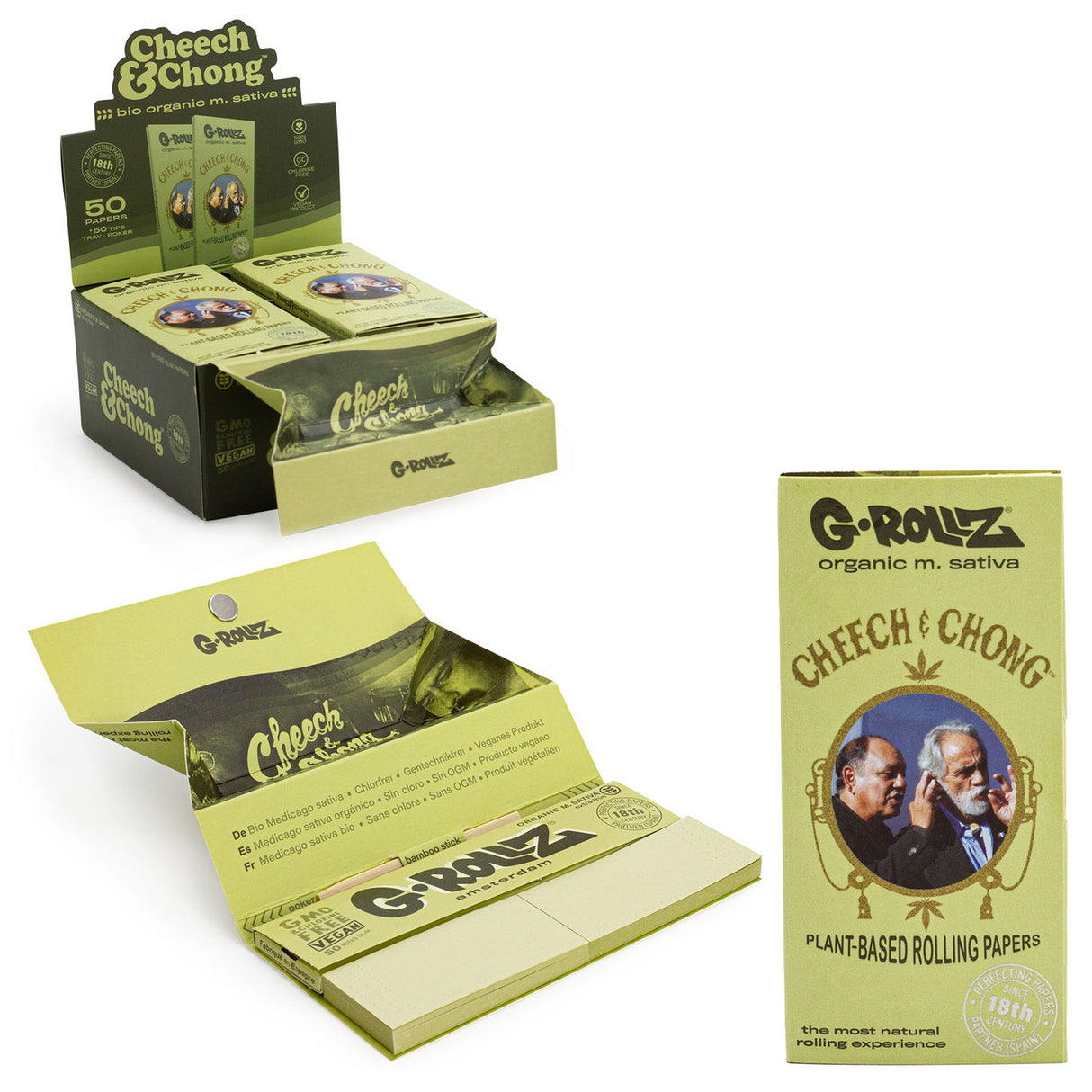 G Rollz Cheech and Chong Papers - Bio Organic Medicago Sativa (King Slim Size)