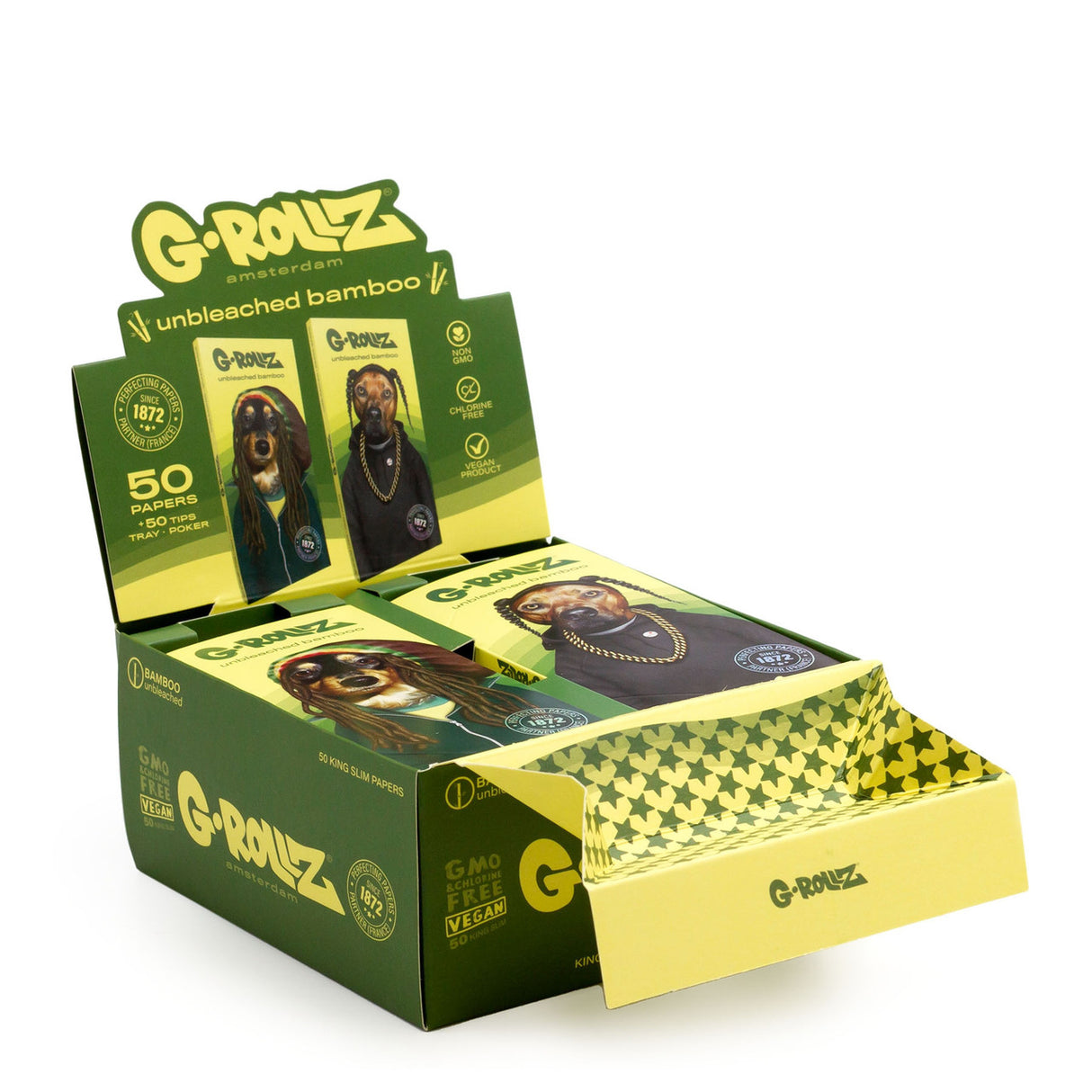 G Rollz Reggae Rap Papers - Unbleached Bamboo (1 1/4 Size)