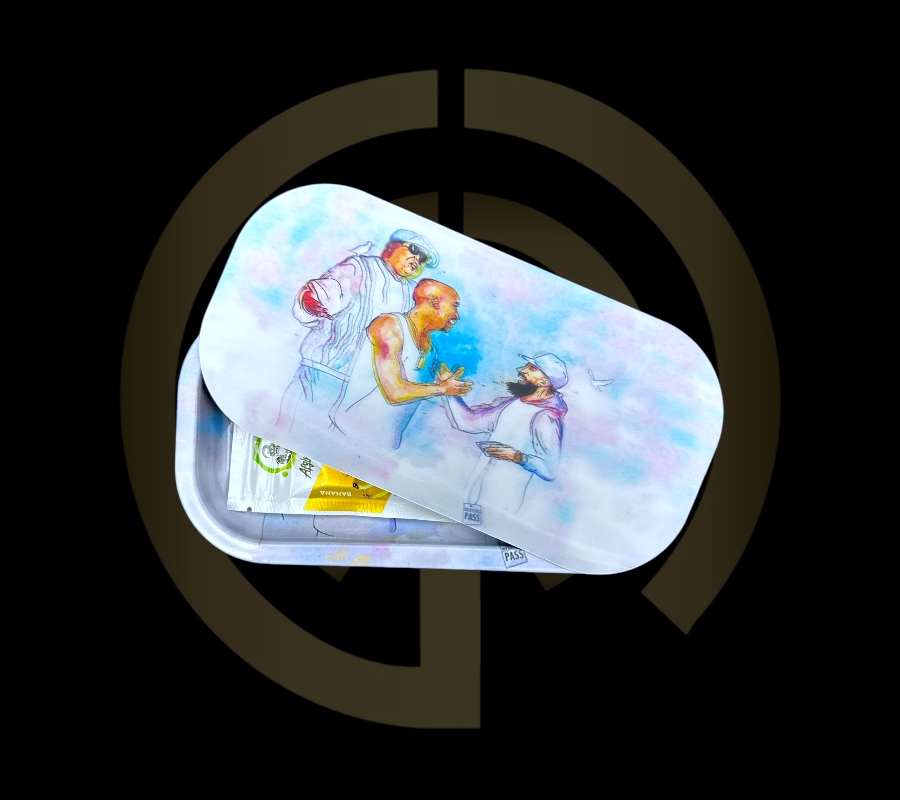 Slim Metal Rolling Tray w/ 3D Magnetic Lid - Heavens Finest