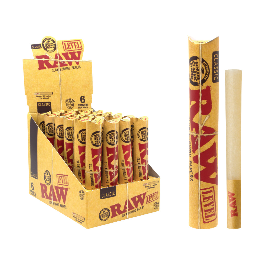 RAW - Classic Level 6 Cones (6ct)