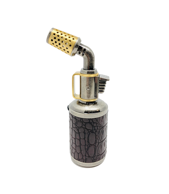 Scorch Torch - Silver Alligator Skin w/ Gold Accents Blow Torch