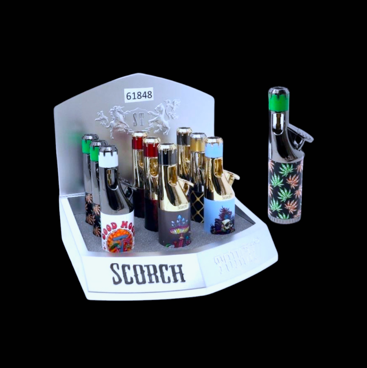 Scorch Torch - Cylindrical Body Single Torch Lighter (9pcs)
