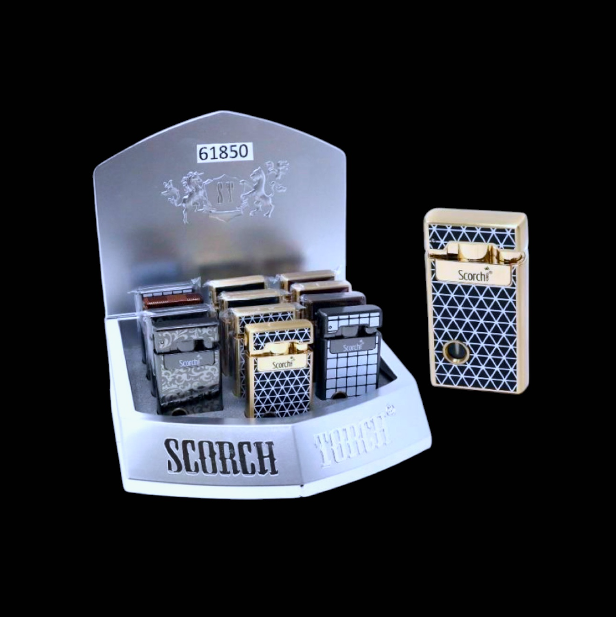 Scorch Torch - Dual Flame Single Torch Lighter with Flip cap (12pcs)