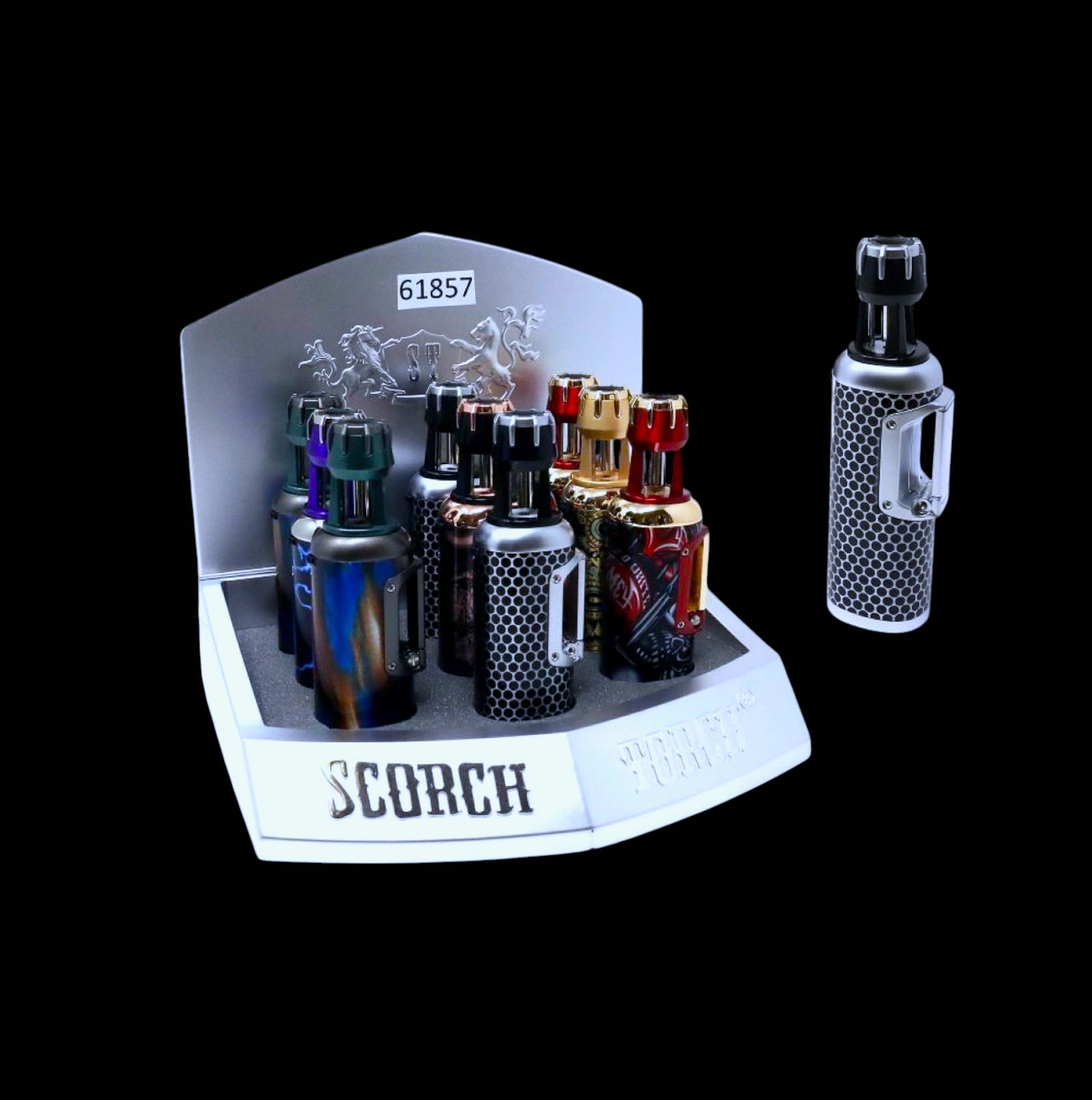 Scorch Torch - Single Flame Titian Metal Torch (9pcs)