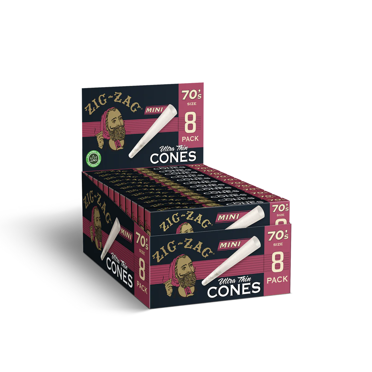 Zig Zag - 70's Ultra Thin Mini Cones (8 Pack)