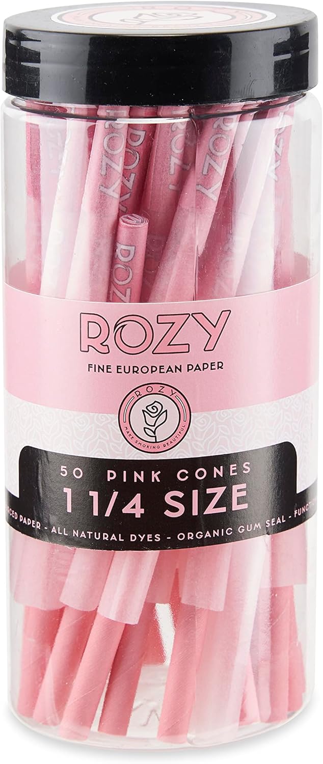 Rozy - 1 1/4 Size Pink Cones Jar (50ct)