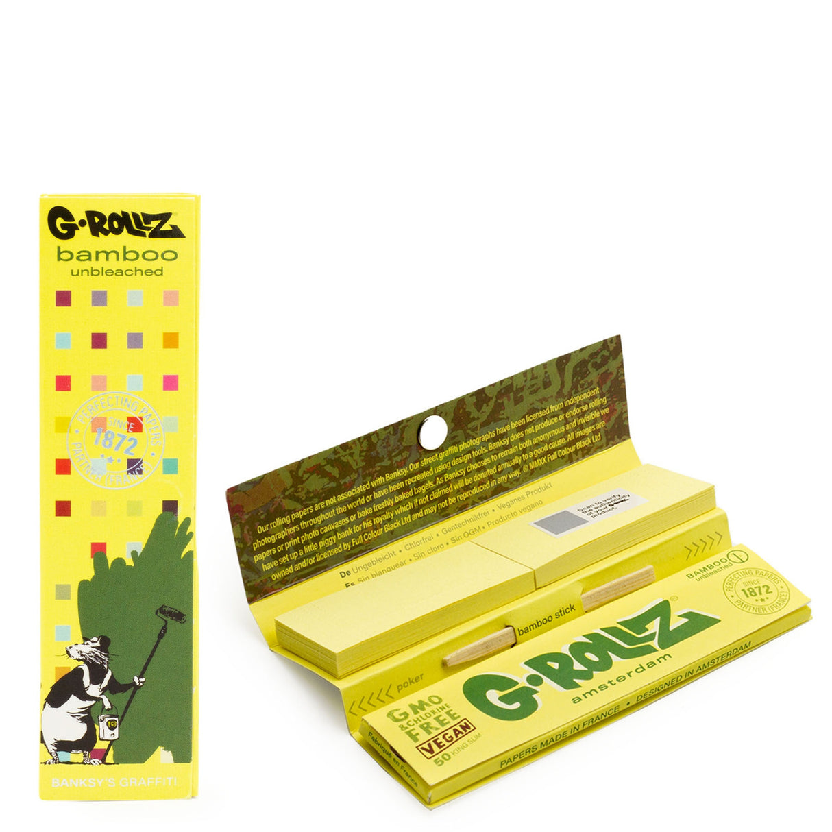 G Rollz Banksy Papers - Unbleached Bamboo (King Slim Size)