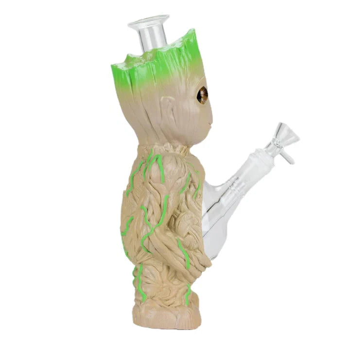 Glass Water Pipe - Tree Man (12")