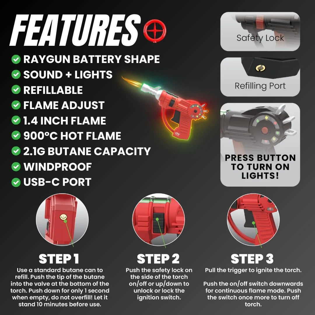 Fyre Torch - Mini Ray Gun (6pcs)