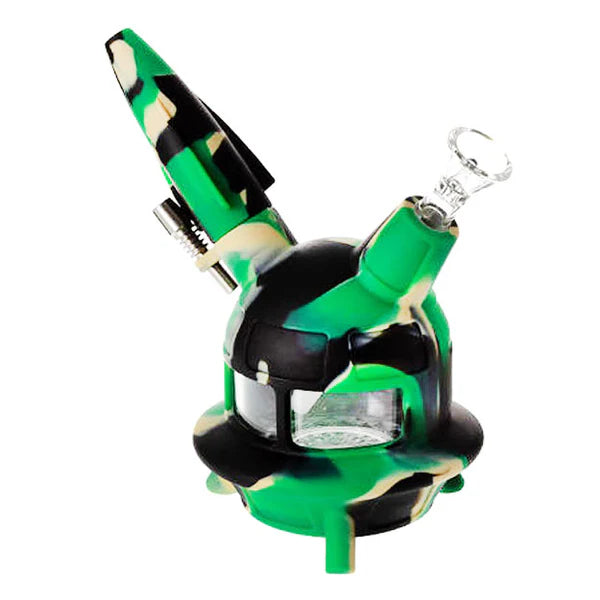 Silicone Water Pipe - Mother Ship w/ Nectar Collector (6")