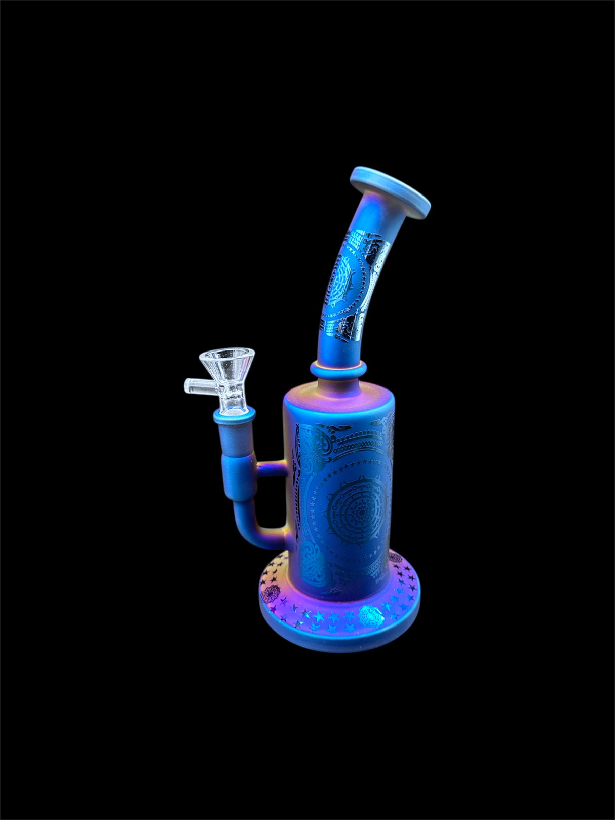 Glass Water Pipe - Flashy Rigs (9")