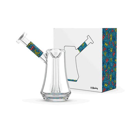 K. Haring Collection - Glass Bubbler (Blue/Multi)