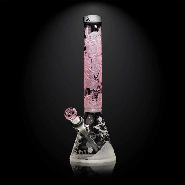 Milky Way Glass - Femme Samurai Beaker - Pink (16")