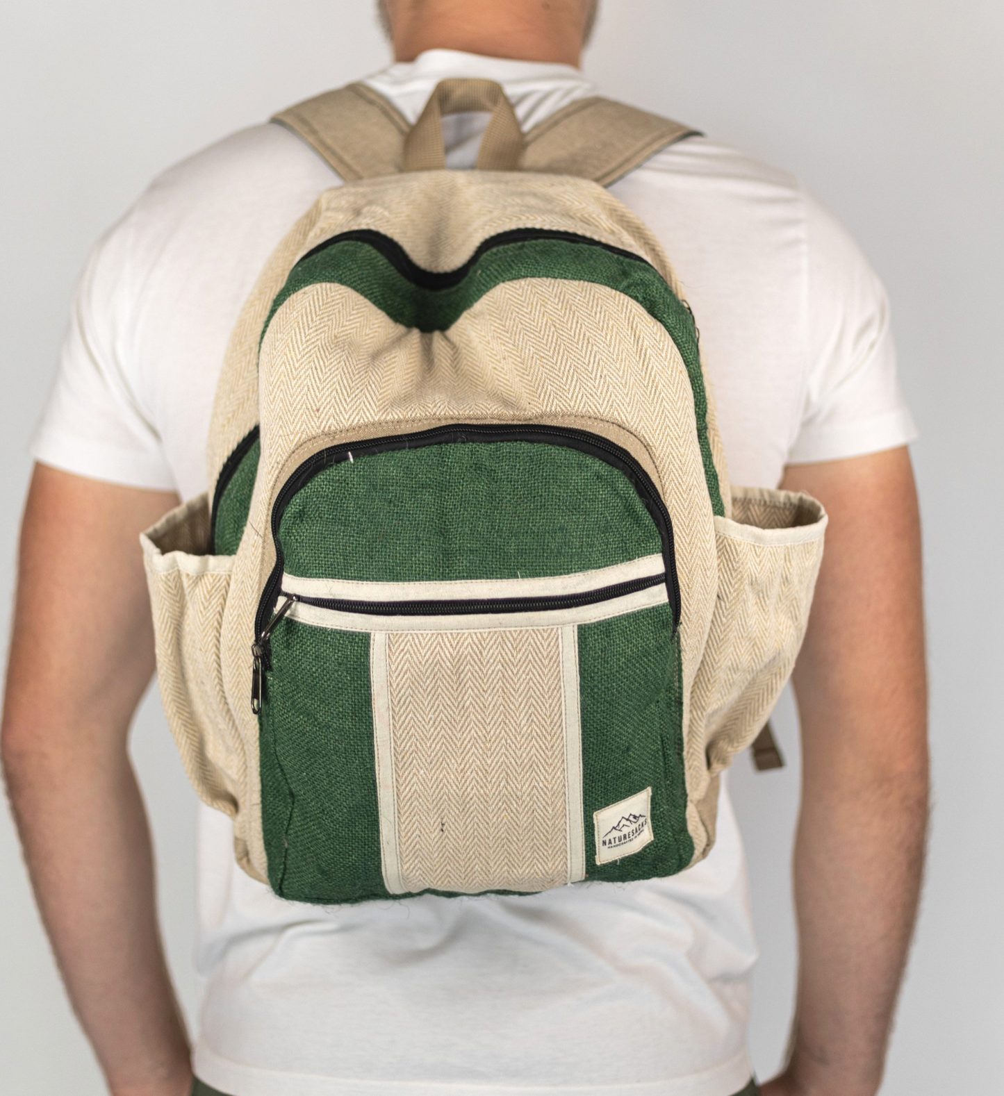 Nature Sacks - Handcrafted Hemp Backpack - Green