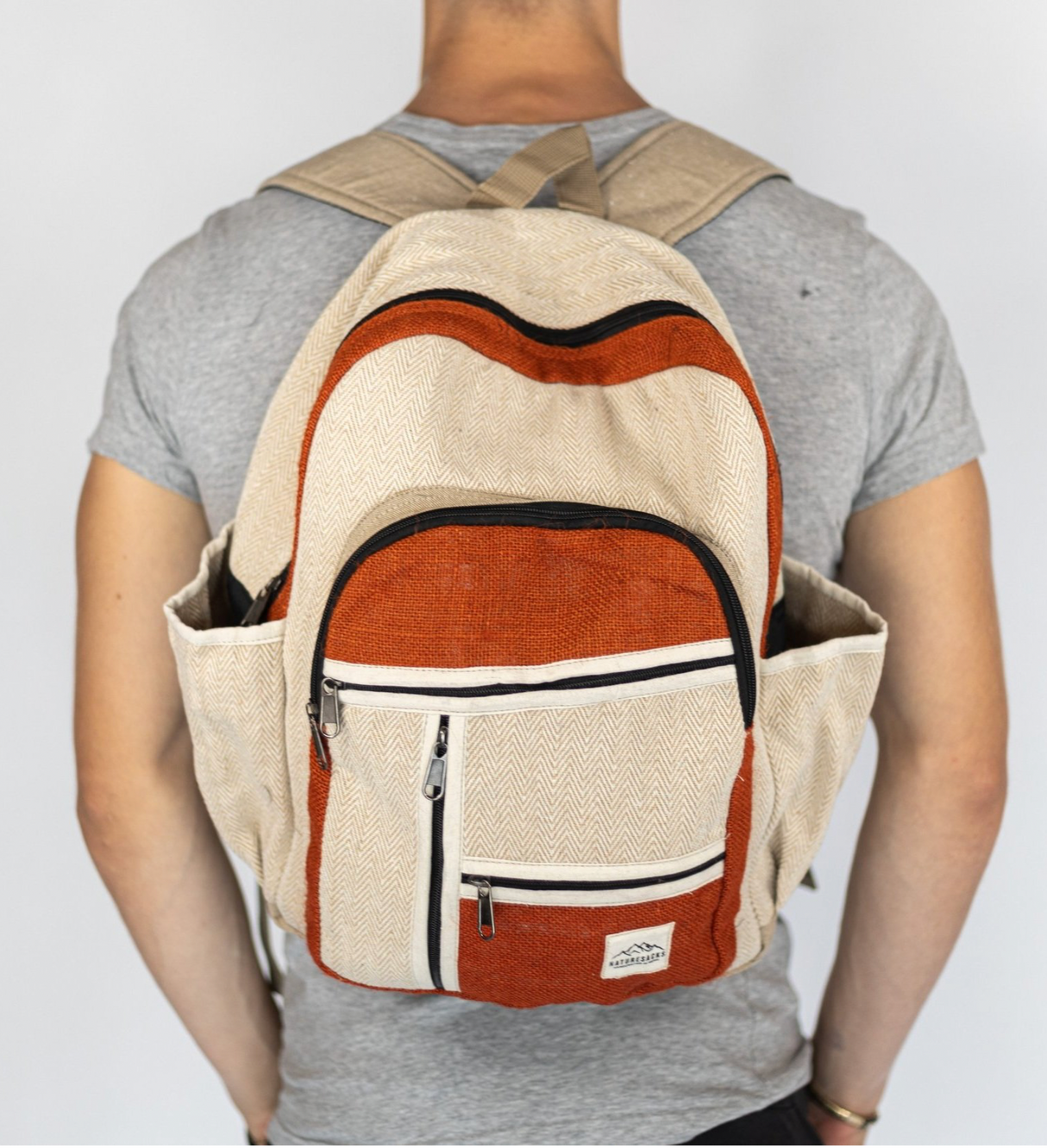 Nature Sacks - Handcrafted Hemp Backpack - Red