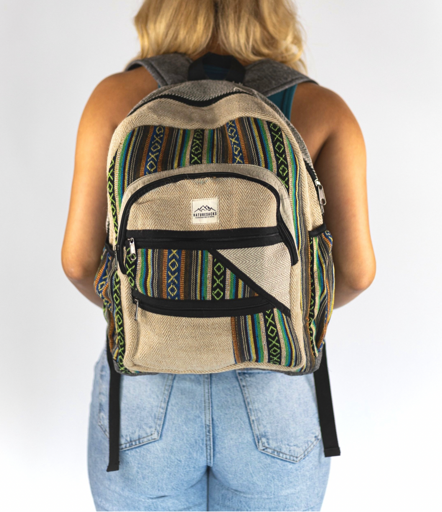 Nature Sacks - Handcrafted Hemp Backpack - Green Design