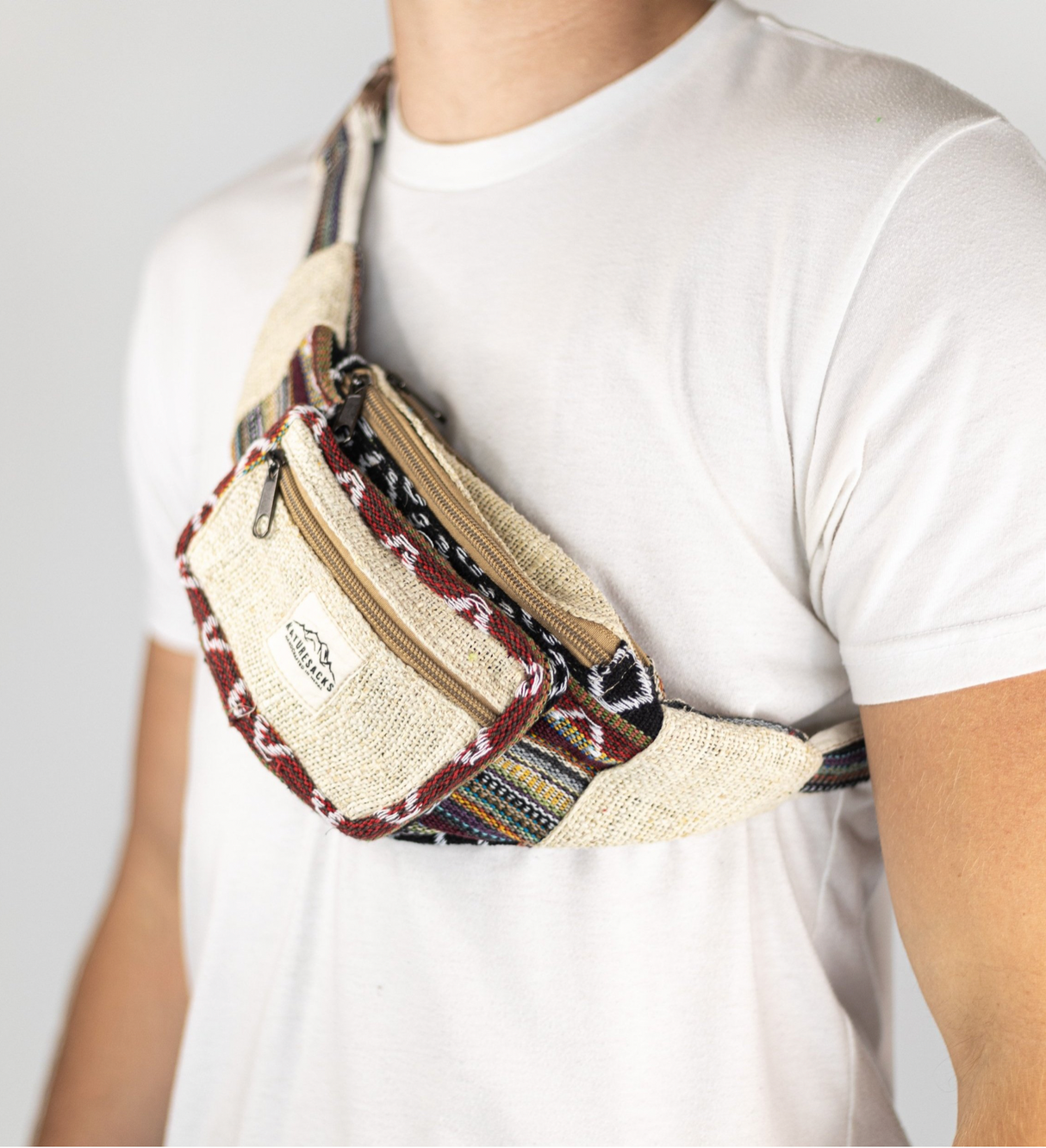 Nature Sacks - Handcrafted Hemp Fanny Packs - Black