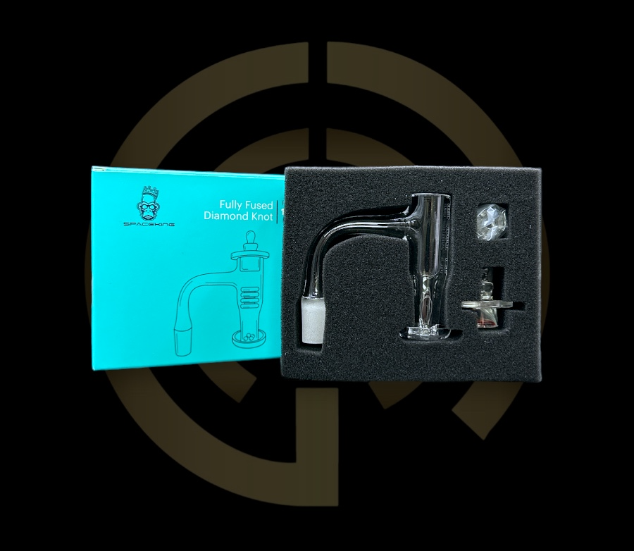 Space King Quartz Bangers - Fully Fused Diamond Knot (14mm)