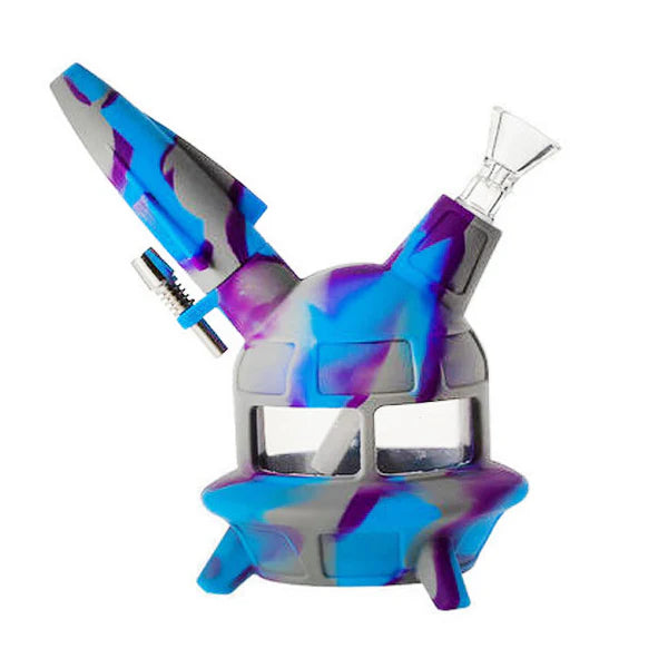 Silicone Water Pipe - Mother Ship w/ Nectar Collector (6")
