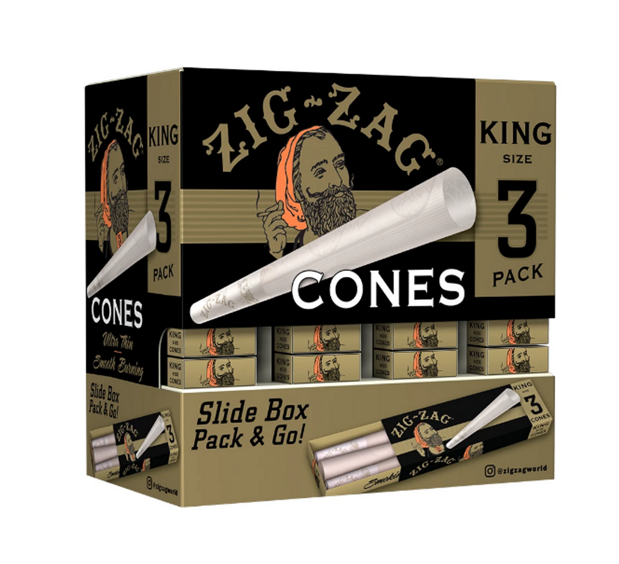 Zig Zag - King Size Ultra Thin Cones (36pk)