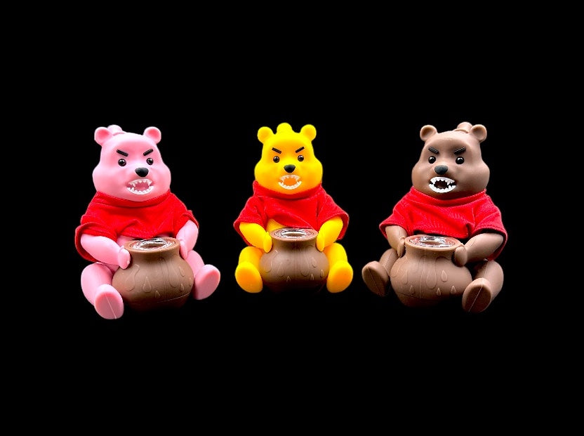 Silicone Water Pipe - Angry Bear (4.5")
