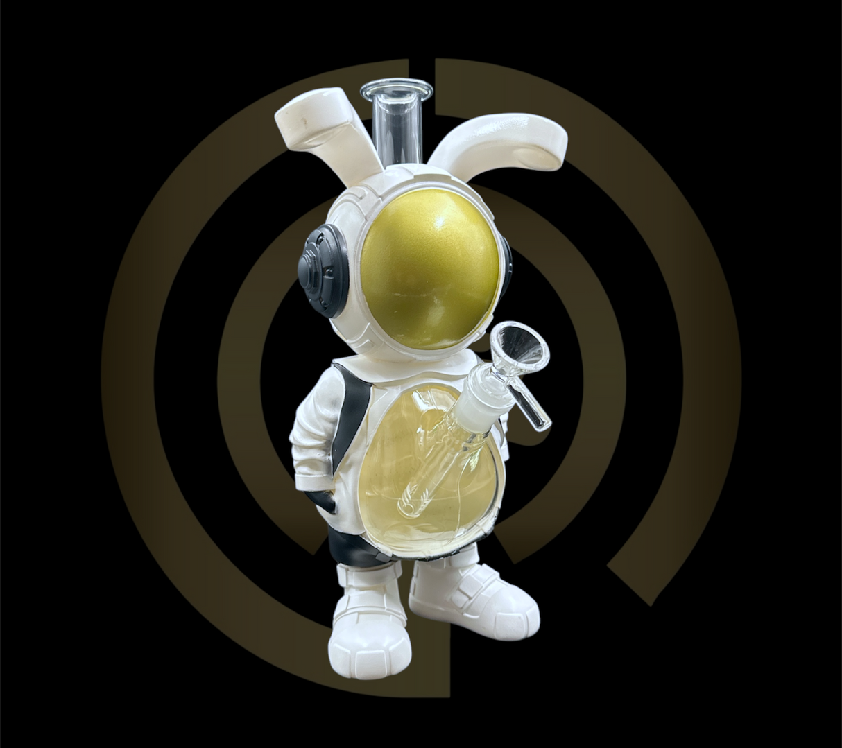 Glass Water Pipe - Astro Rabbit (12")