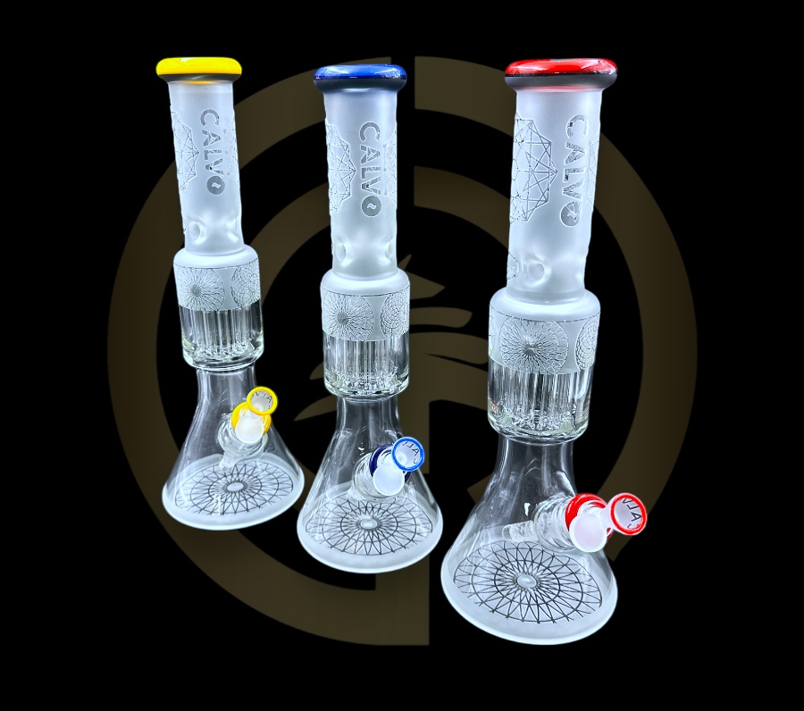 Calvo Glass - Blasted Mosaic Beaker (15")