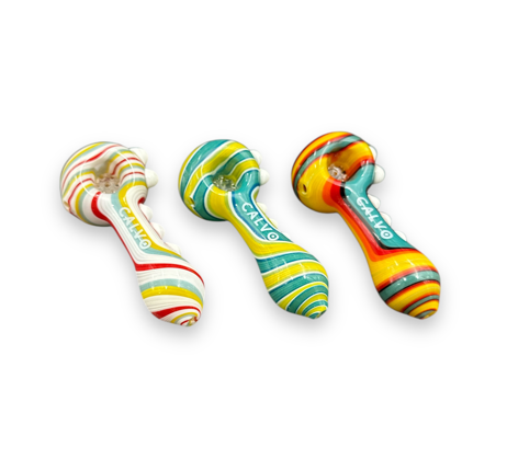 Calvo Glass Hand Pipe - 23259 w/ Screen (4")