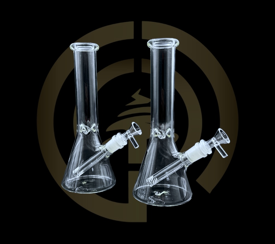 Glass Water Pipe - Clear Beaker (10")