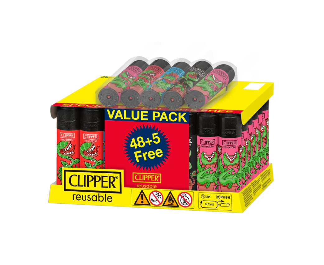 Clipper Lighters - Evil Plant + 5 Free (53pcs)
