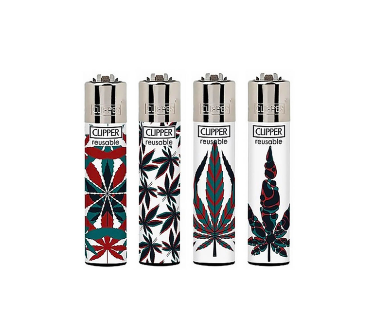 Clipper Lighters - Neon Leaves + 5 Free (53pcs)