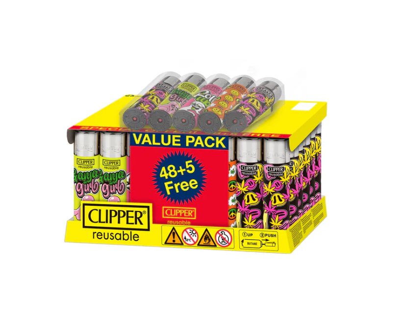 Clipper Lighters - Roll Up + 5 Free (53pcs)