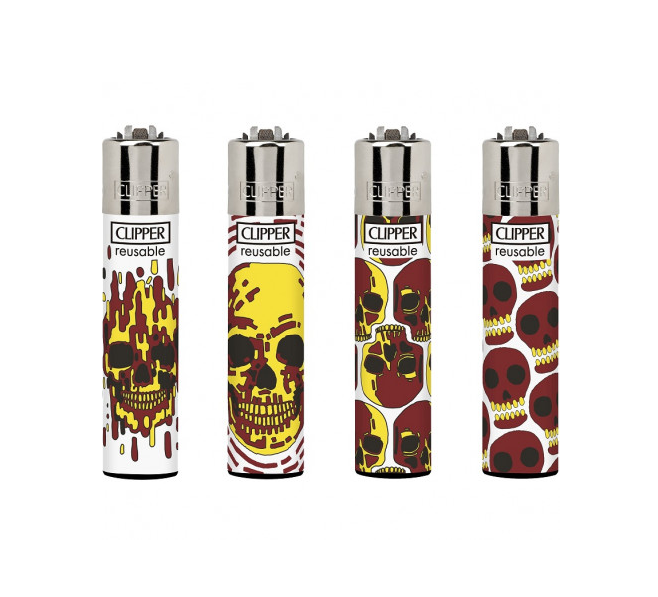 Clipper Lighters - Skulls Fire + 5 Free (53pcs)