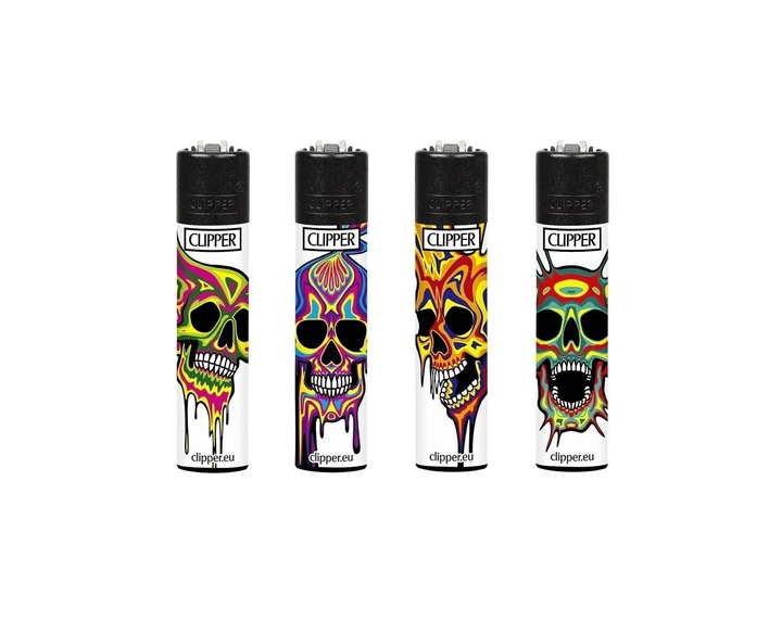 Clipper Lighters - Melting Skulls (48pcs)