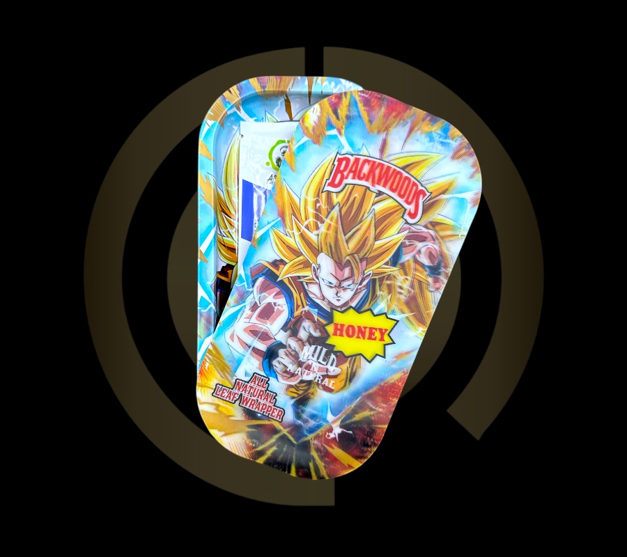 Slim Metal Rolling Tray w/ 3D Magnetic Lid - Electric Hero