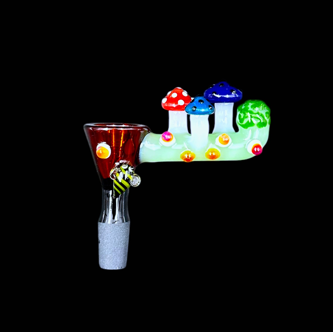 Handmade Glass Bowl - Mushroom Strip (14mm)