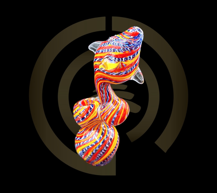 Glass Bubbler - Flying Fish (7")