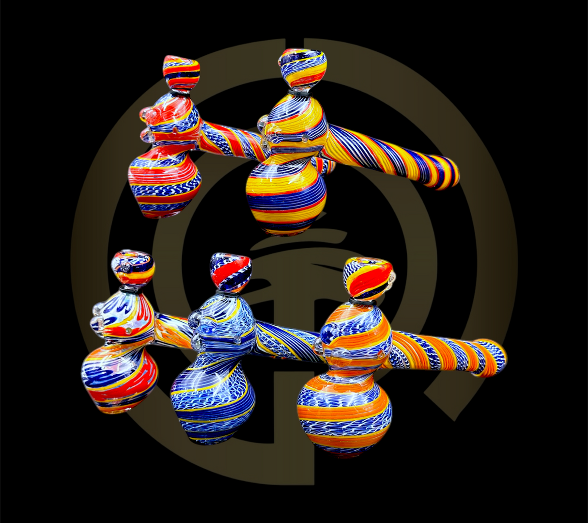 Glass Hammer Bubbler - Crown Bowl (8")