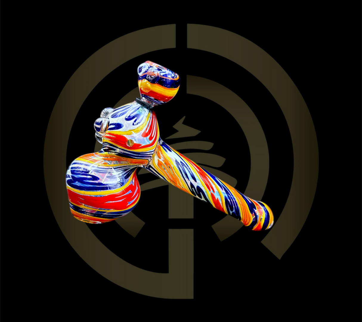 Glass Hammer Bubbler - Crown Bowl (8")