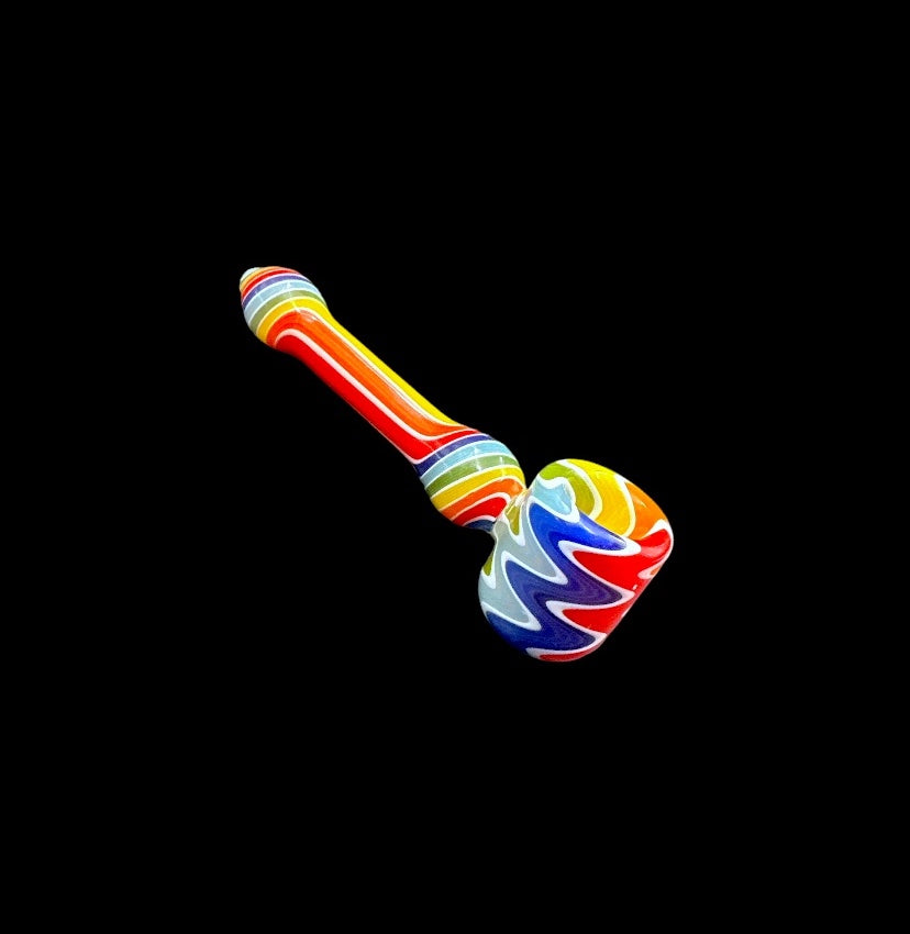 Premium Glass Hand Pipe - Long Swirl (5.5")