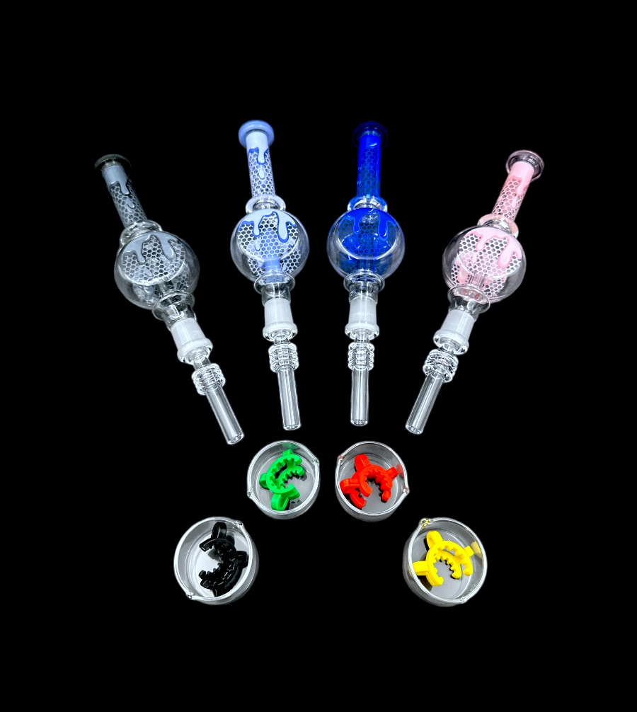 Glass Nectar Collector - Drippin Comb (9")