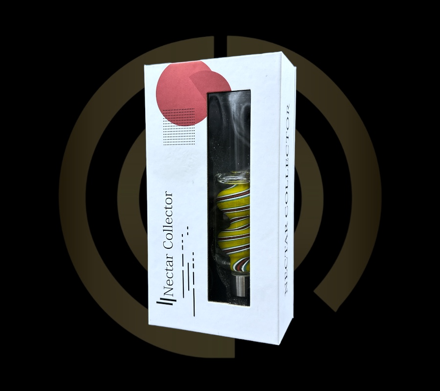 Glass Nectar Collector - Glycerin Spiral Double Tube (8")