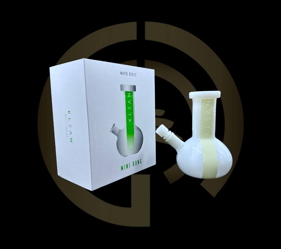 KLEAN Glass - White Series - Mini Bong (8")