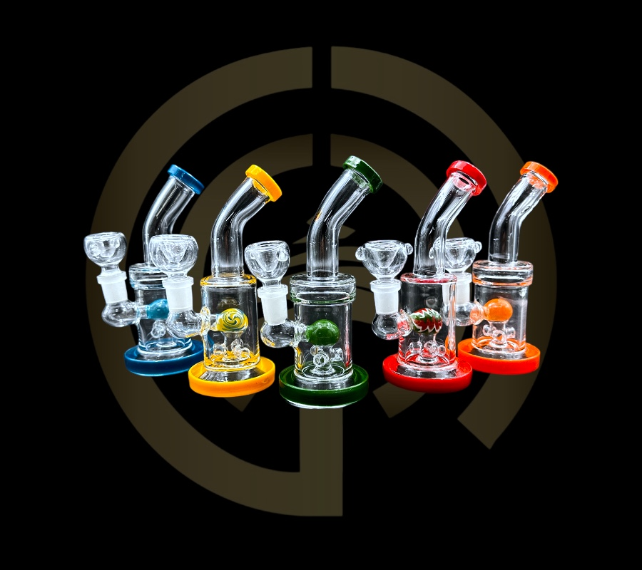 Glass Water Pipe - Ball w/ Sprinkler Perc (7")