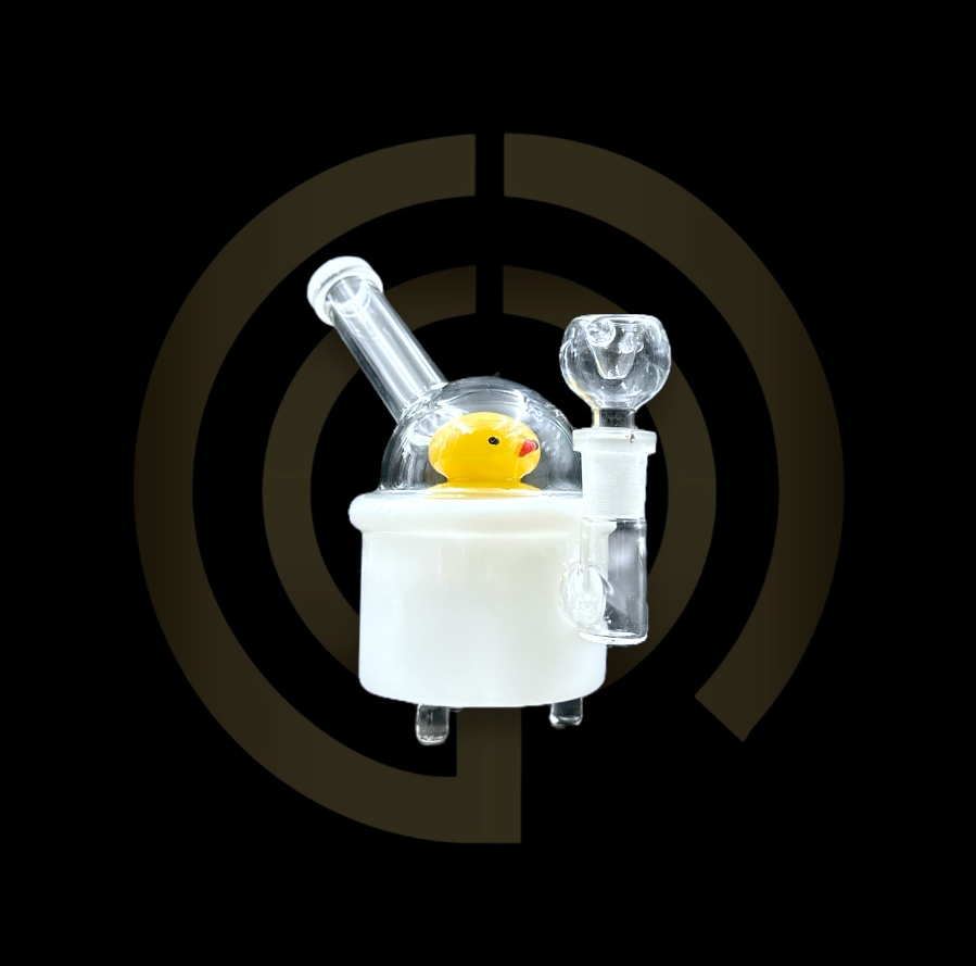 Mini Water Pipe - Duck In A Tub (6")
