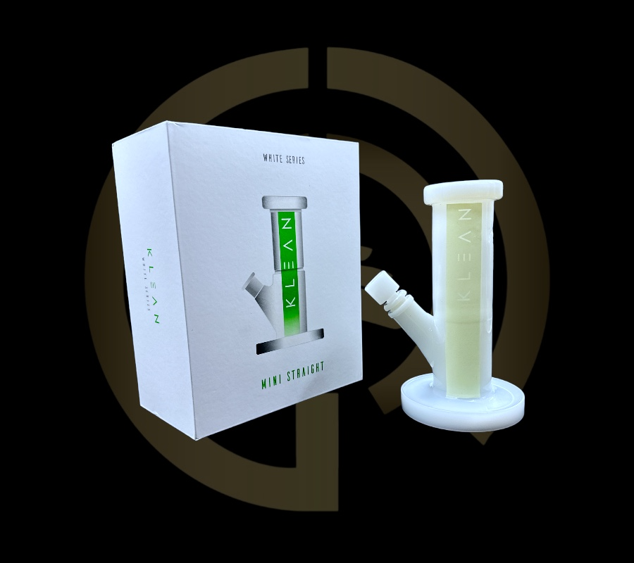 KLEAN Glass - White Series - Mini Straight (8")