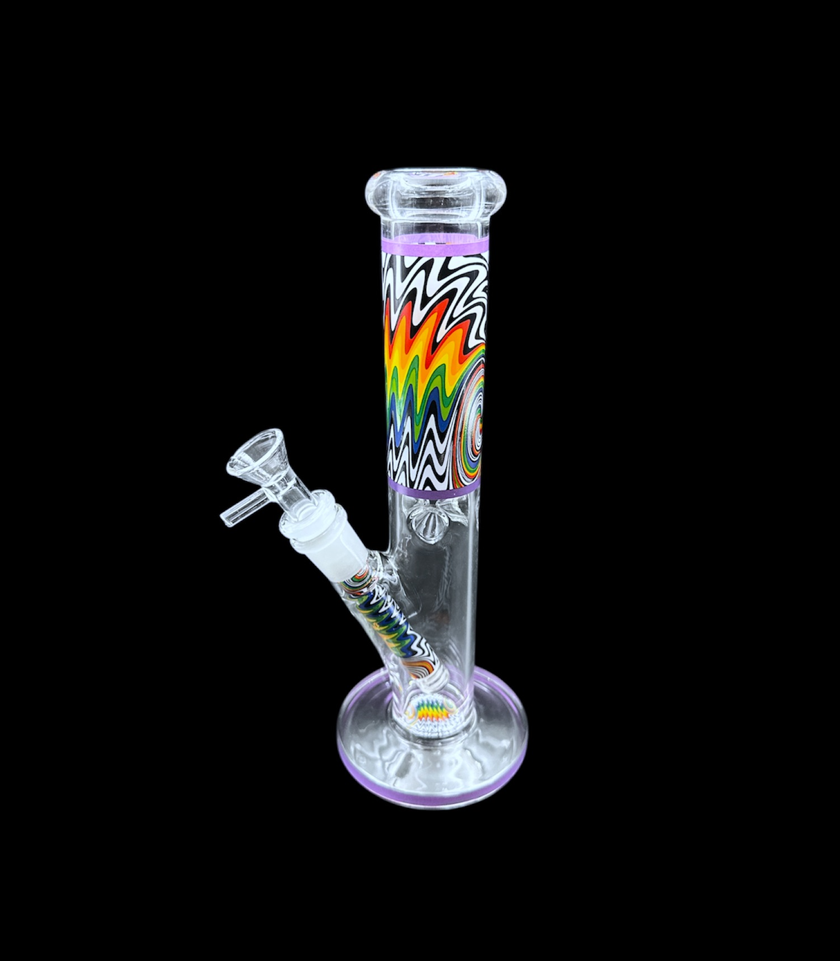Glass Water Pipe - Straight Wig Wag (10")