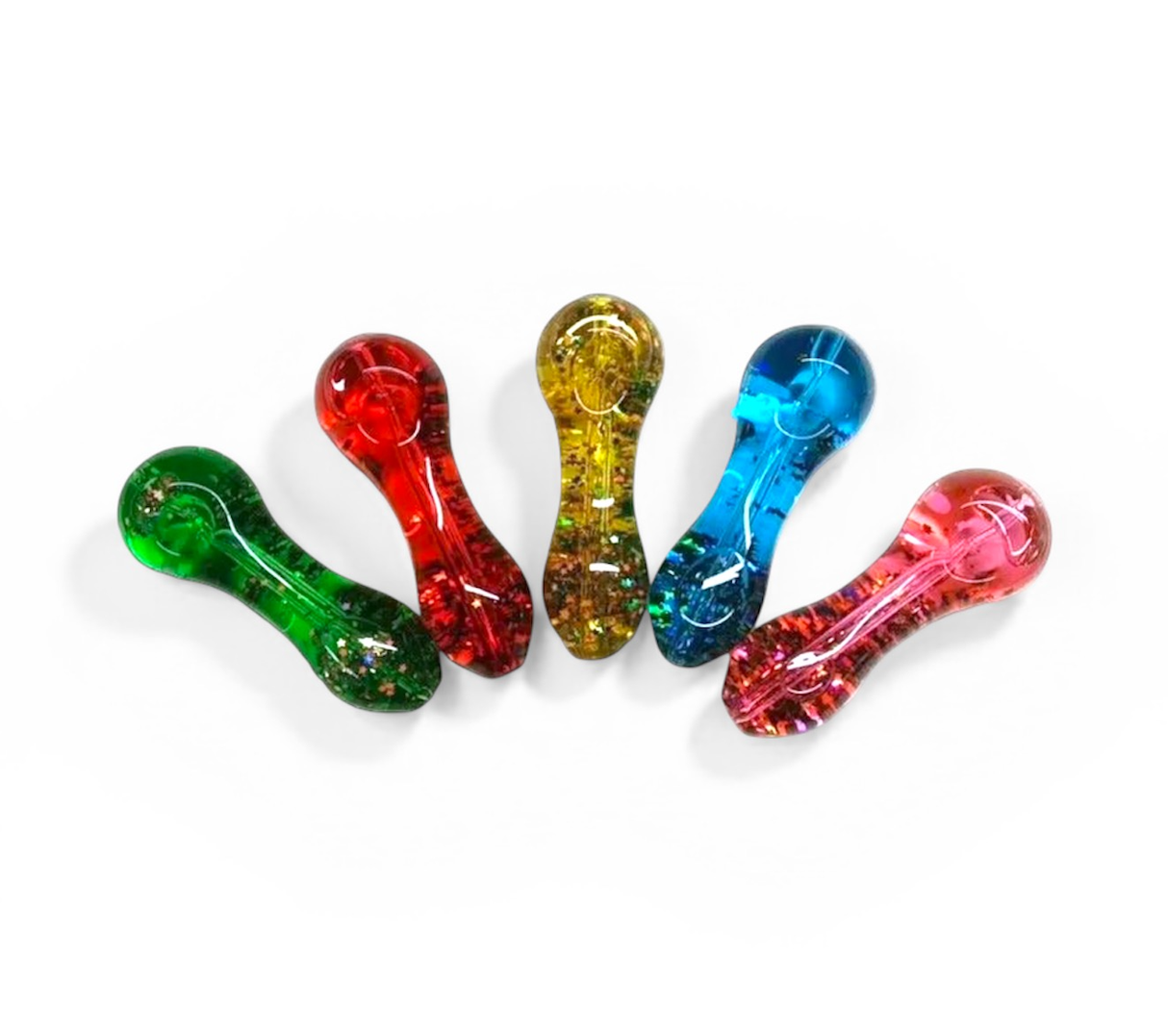 Glass Hand Pipe - Glycerin Star Glitter (5")
