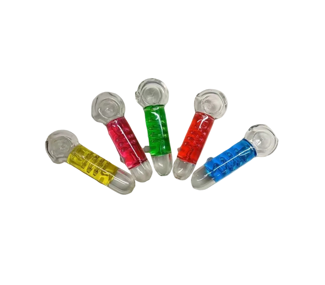 Glass Hand Pipe - Glycerin Middle Coil (5")